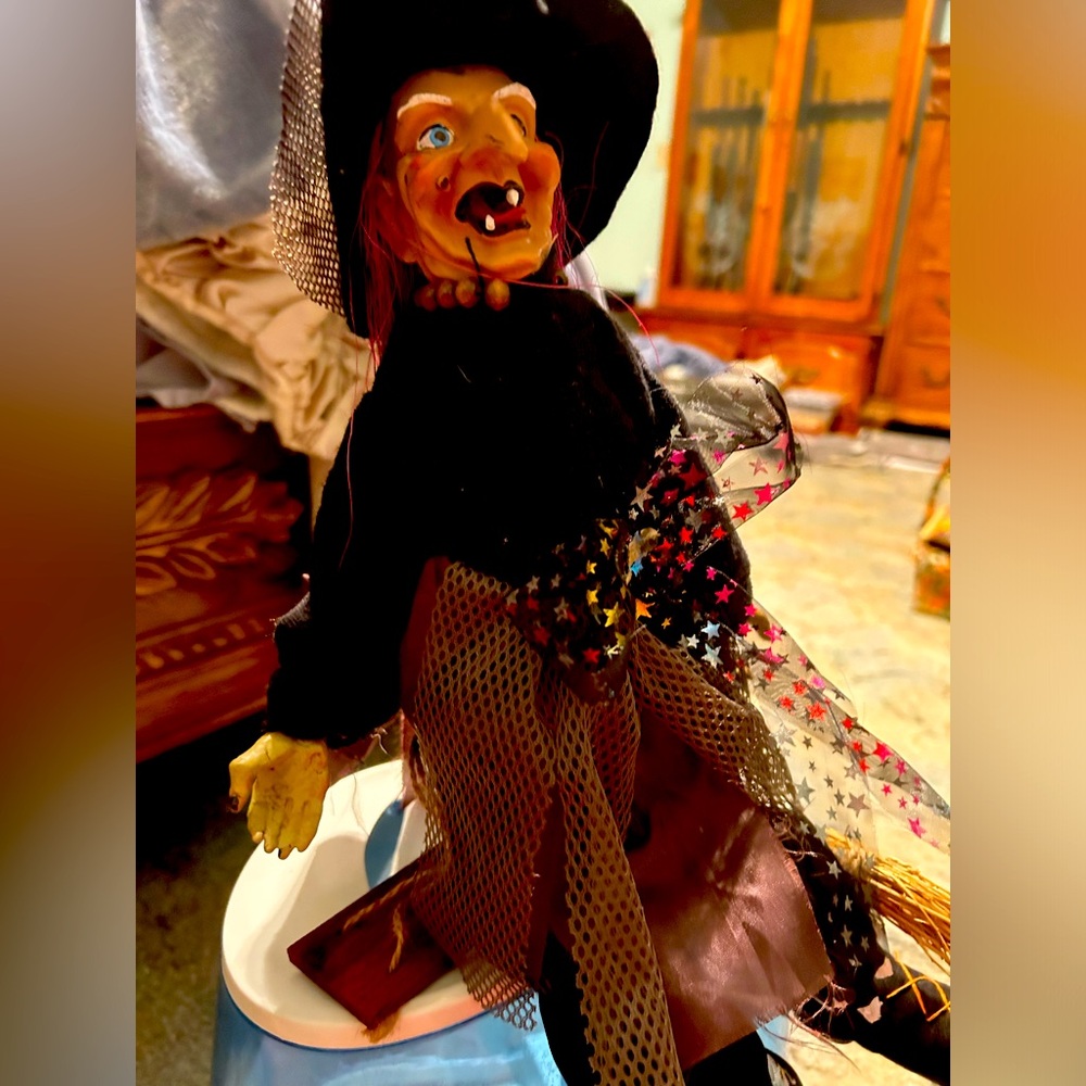 Witch with broom